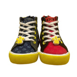 Paw Patrol Kids Yellow/Blue/Red Canvas Zip Up Closure High Top Sneakers Size 7