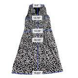 Just Taylor Womens Black & White Sleeveless Polka Dot Ruffle Neck Dress Sz 6