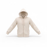 J.Crew Mens Beige  Cotton Hoodie Zip-Up  Casual Lightweight With Pockets Size L