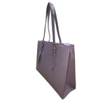 Nubily Women’s Lavender Faux Leather With Long Straps Zipper Pocket Laptop Tote