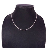 Sterling Womens Silver Tone Chain Necklace S925 Marked Lightweight