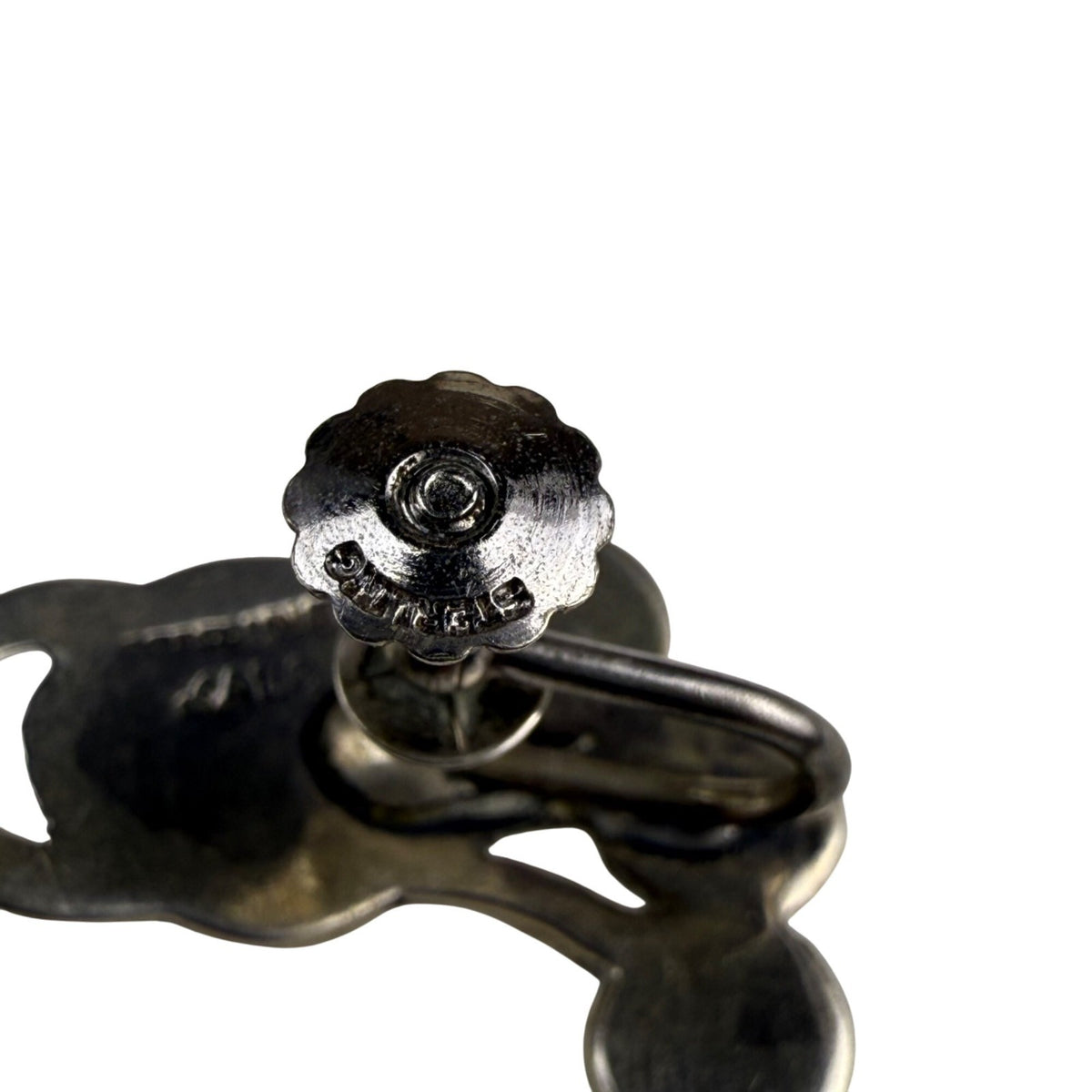 Kalo Sterling Silver Womens Floral Clip Screw On Earrings Handcrafted Intricate