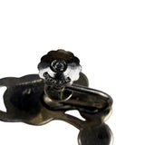 Kalo Sterling Silver Womens Floral Clip Screw On Earrings Handcrafted Intricate