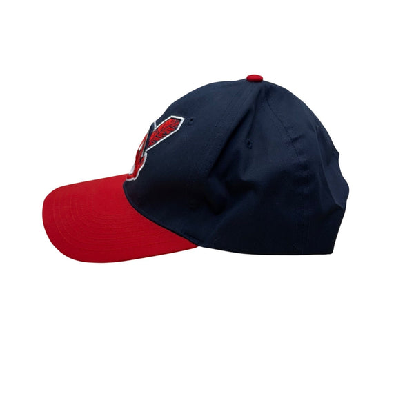 Cleveland Indians OSFA Navy Red Snapback Hat Twins Enterprise Cotton MLB Logo Ca