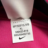 Nike Womens Pink Sports Bra Dri-Fit Medium Support With Black Trim Sz XL
