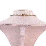 Gold Tone Women’s Beaded Fringe Statement Necklace With Mesh Bib