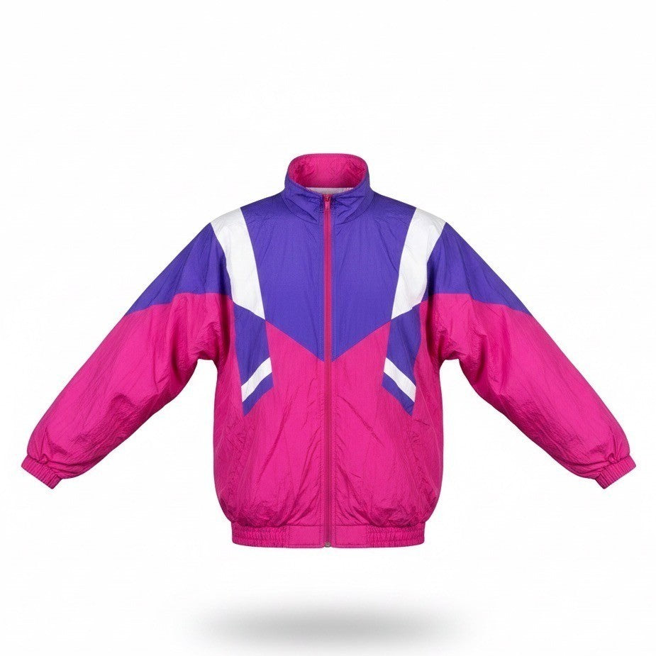 Vintage Lavon Womens Pink Purple Vivid Windbreaker Jacket Size S