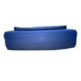 Levenger Women’s Blue Leather Double Handles Front Pocket Shoulder Tote Bag