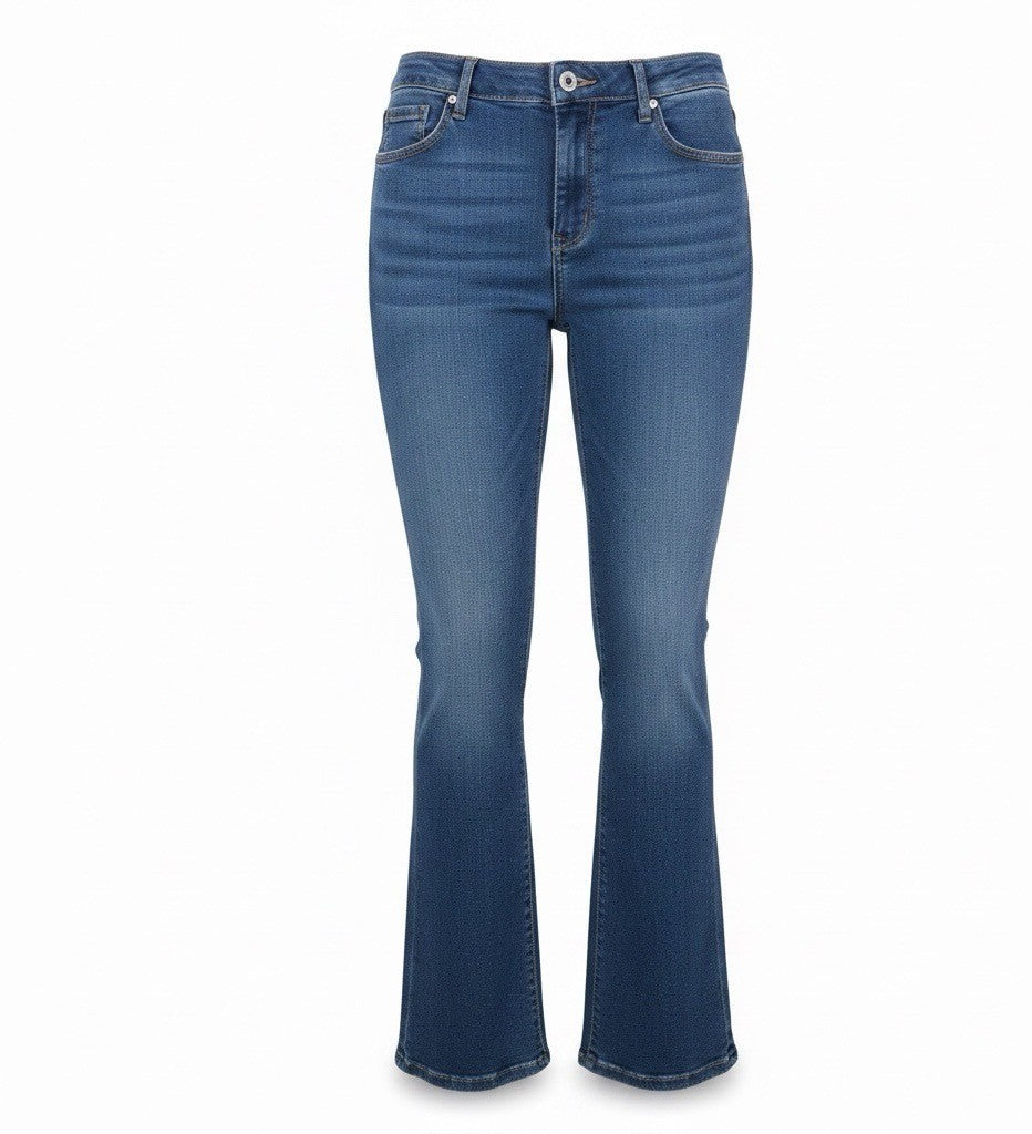 Vintage America Ladies Blue Cotton Stylish Stretch Denim Bootcut Jeans Size 10