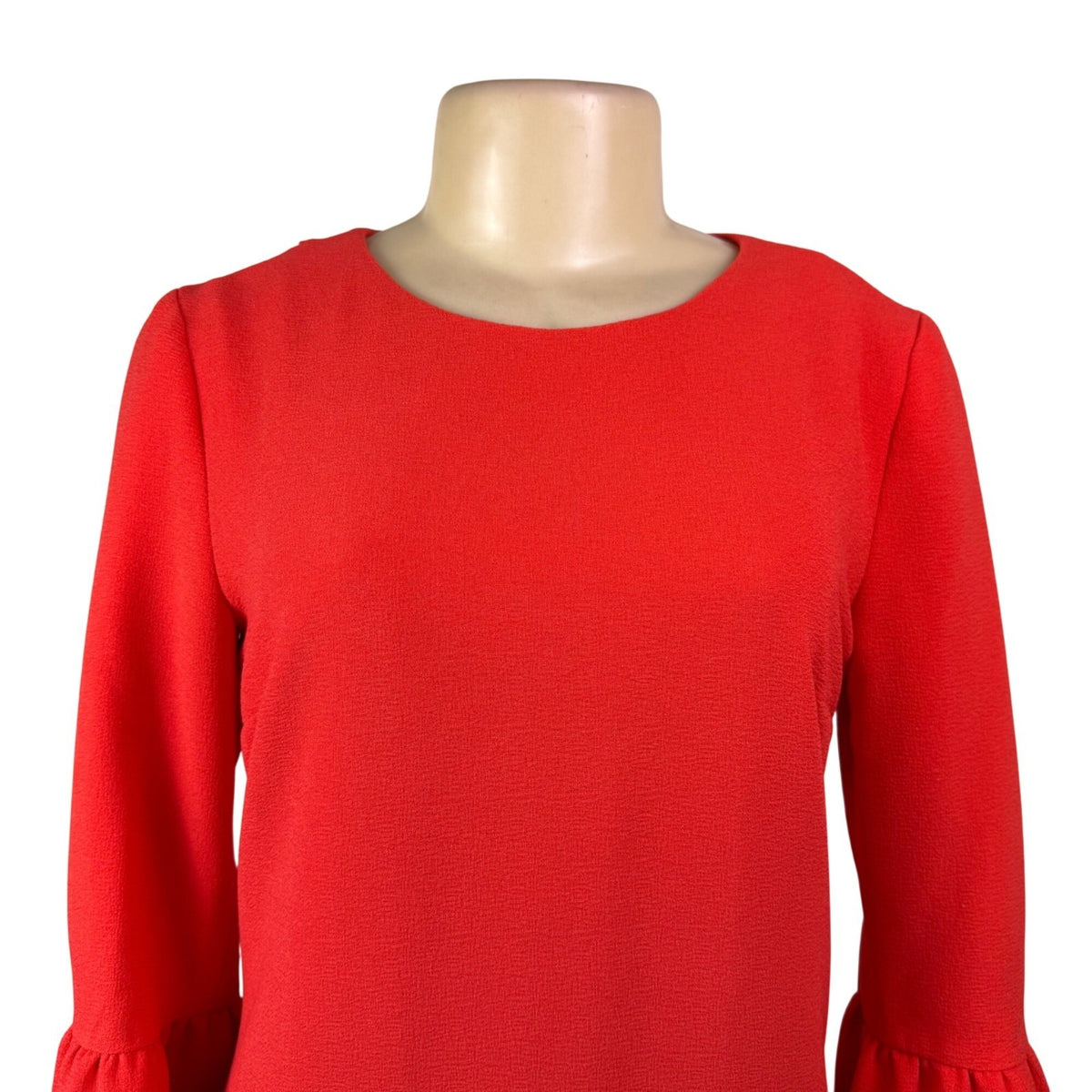 Sara Campbell Womens Red Polyester 3/4 Bell Sleeve Shift Dress Size 2