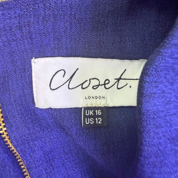 Closet London Womens Blue Kimono Midi Dress With Belt Size US 12