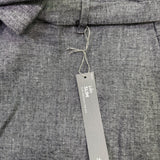 Loft Womens Gray Linen Blend Tapered Pants Tie Waist High Rise Size 16
