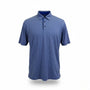 Greg Norman Mens Blue Striped Polo Shirt Play Dry Performance Breathable Size L