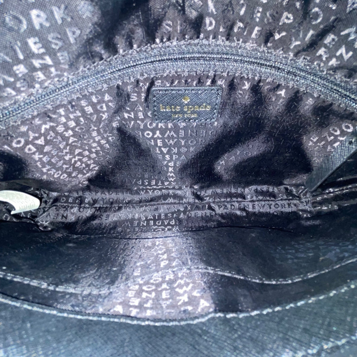 Kate Spade Women’s Black Saffiano Leather Gold Chain Strap Flap Shoulder Bag