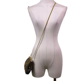 Vintage Women’s Gold & Black Beaded Chain Crossbody Strap Evening Clutch Bag