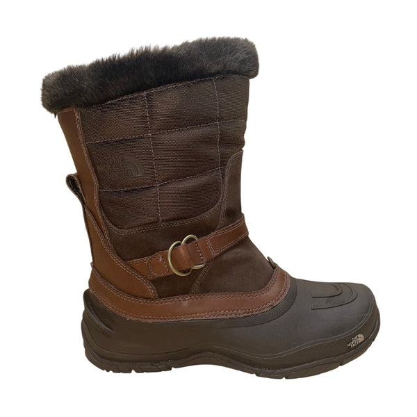 The North Face Women’s Brown Faux Fur Lined  Waterproof Winter/Snow Boots Size 9