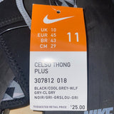 Nike Men’s Charcoal Black & Gray Celso Thong Plus Flip-Flops Sandals Size 11