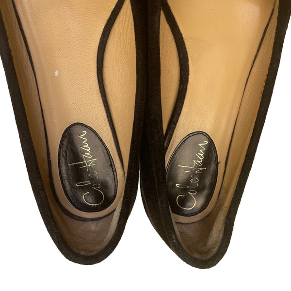 Cole Haan Women’s Black Suede Tassel Loafers Slip-On Flats Size 8.5