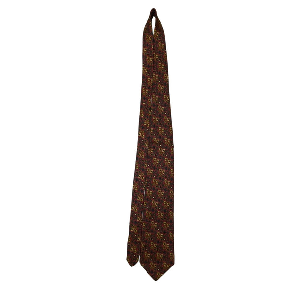 Vintage Brooks Brothers Red & Yellow Silk Floral Print Tie Approx. 58"x3.5"