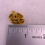 Monet Women Gold Tone Metal Vintage Clip-On Earrings Round Art Deco Design