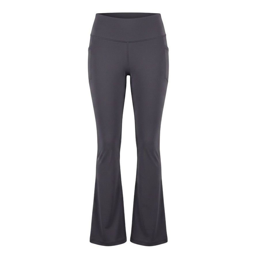 Athleta Womens Gray Salutation Stash Flare Pants With Pockets Size L