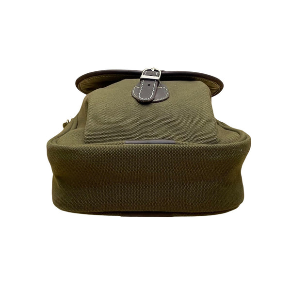 S Beyond Unisex Olive Canvas Adjustable Strap Leather Accents Crossbody Bag