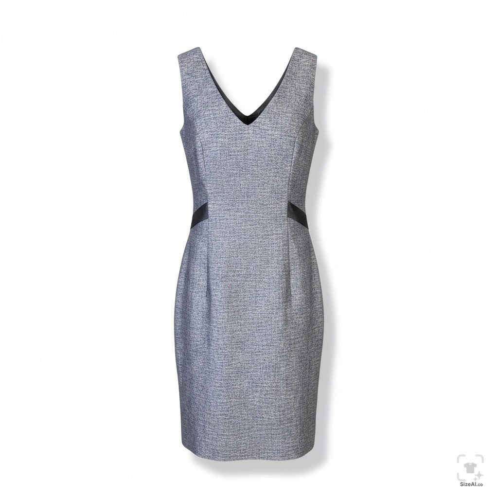 Banana Republic Womens Gray Sleeveless V-Neck Sheath Dress Size 2P