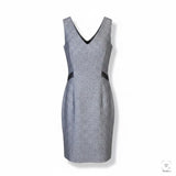 Banana Republic Womens Gray Sleeveless V-Neck Sheath Dress Size 2P