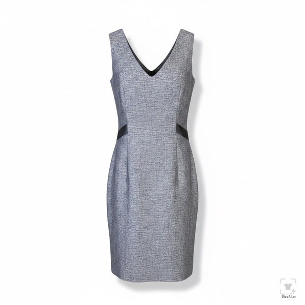 Banana Republic Womens Gray Sleeveless V-Neck Sheath Dress Size 2P