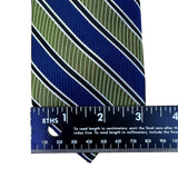 Robert Talbott Mens Blue & Green 100% Silk Striped Pattern Necktie