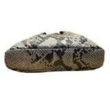 Falchi By Falchi Women’s Black/White Snake Embossed Zippered Shoulder Bag