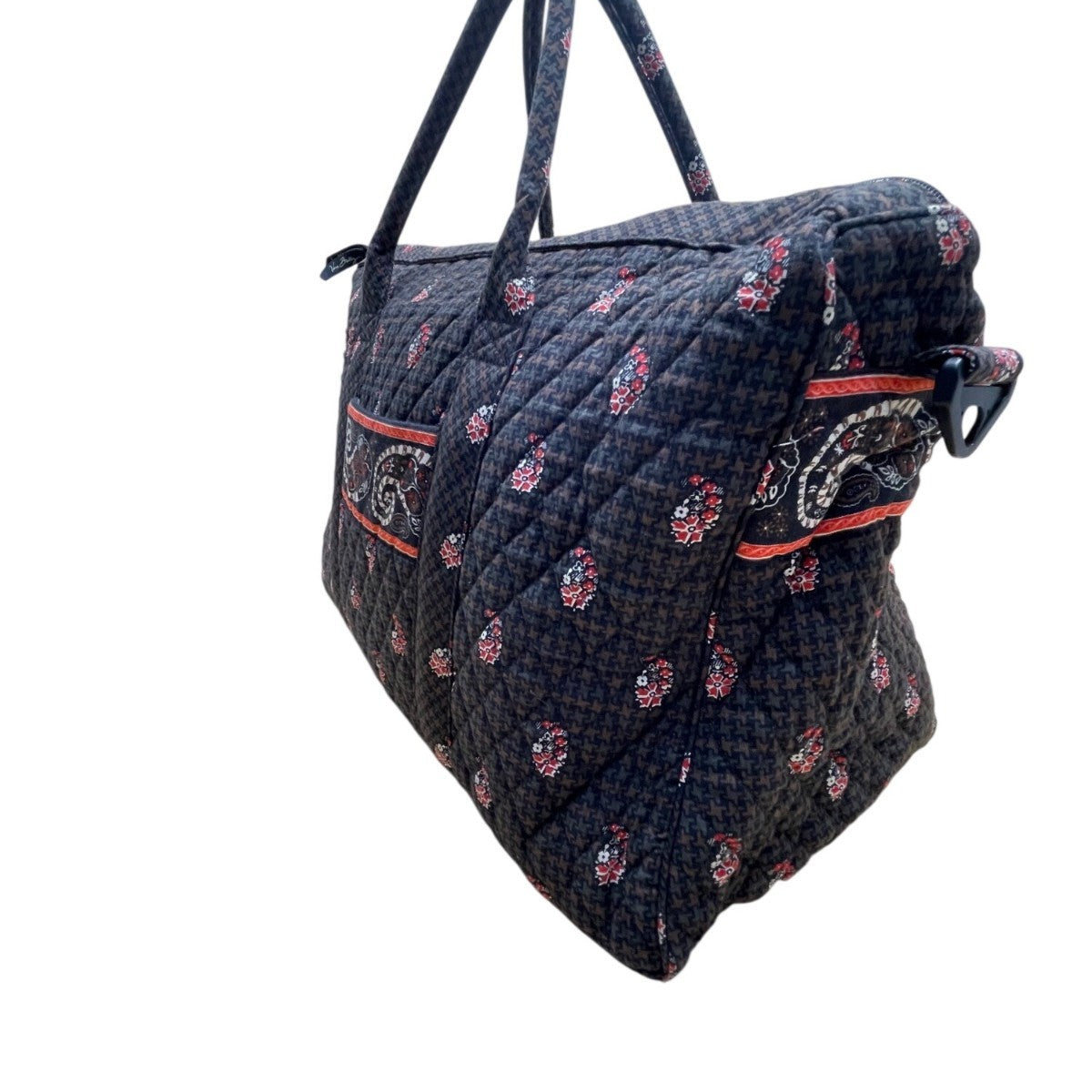 Vera Bradley Women’s Brown Quilted Paisley Fabric Carry-On Travel Duffel Bag