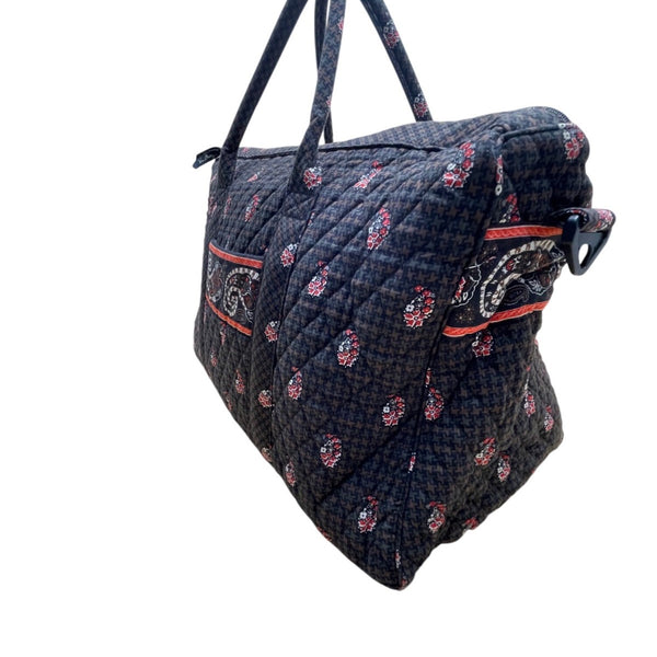 Vera Bradley Women’s Brown Quilted Paisley Fabric Carry-On Travel Duffel Bag