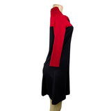 Sara Campbell Womens Red & Black Rayon Blend A-Line Dress Bow Accent XS
