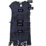 Chicos Womens Black Fringe Short Dress Stylish Evening Wear Size 2