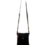 Coach Women’s Black Nylon Leather Adjustable Strap Zip Closure Crossbody Bag