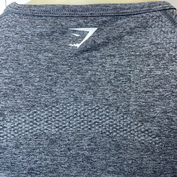 Gym Shark Women's Grey Stretchable Gym Running Long Sleeve Shirt Sz M