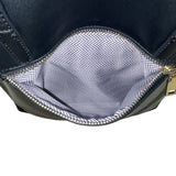 Mia K Farrow Women’s Black Faux Leather Gold Accents Zipper Pockets Tote Bag