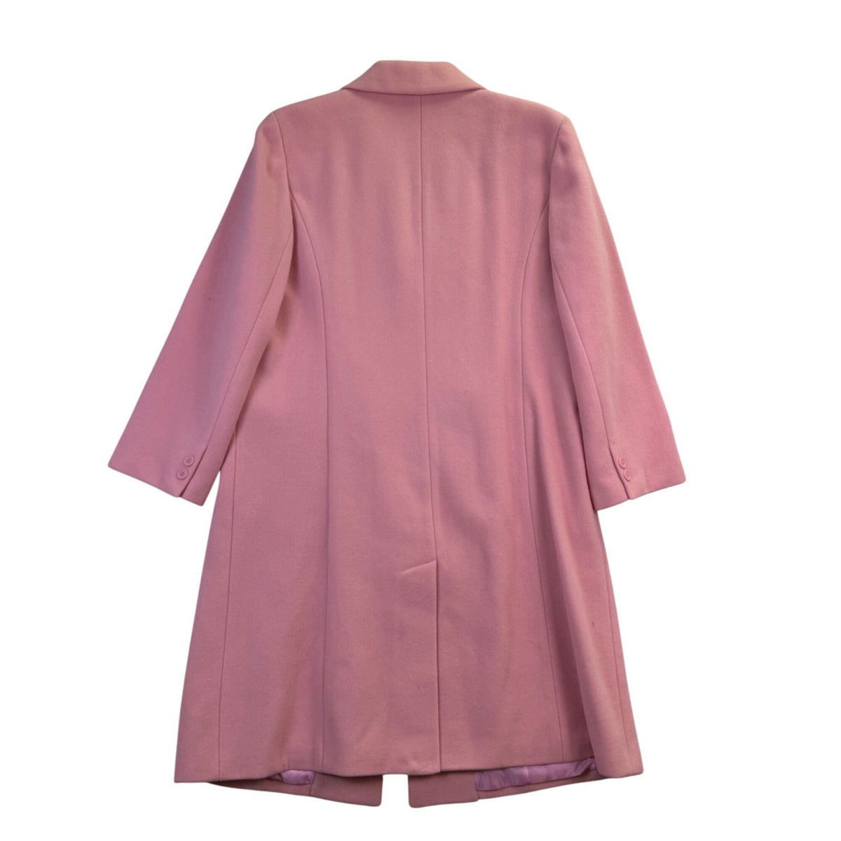 Jessica London Womens Pink Wool Blend Long Button-Front Coat Size 20WT