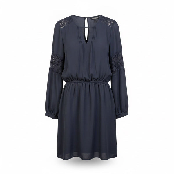 Express Womens Black Long Sleeve Dress Elegant Style Size M