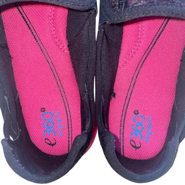 Easy Spirit Women’s Black & Pink e360 Slip-On Walking Myles Shoes Size 11