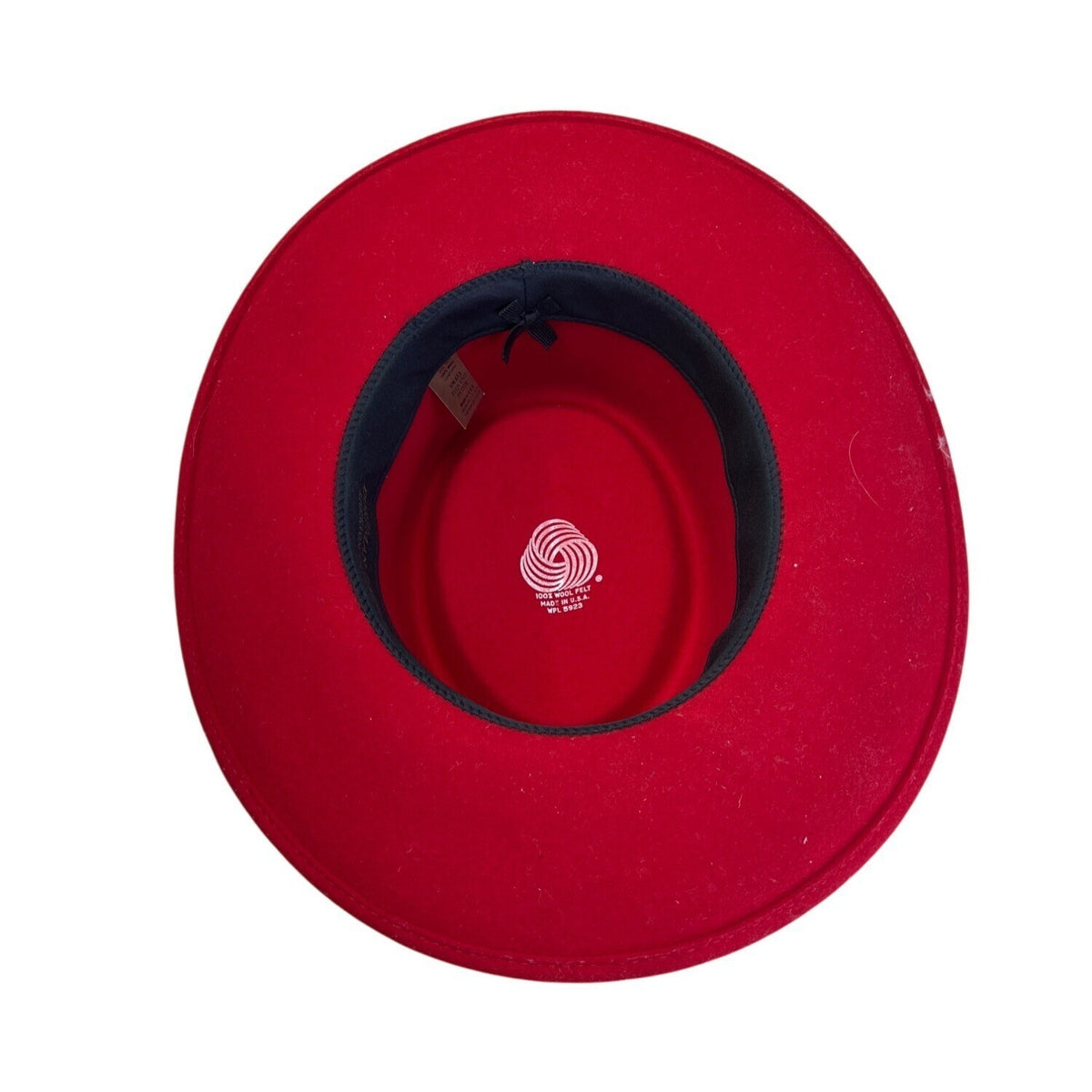 Vintage Dorfman Pasific Red Wool Felt Hat WMetalic  Ribbon