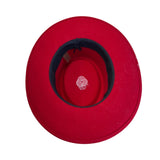 Vintage Dorfman Pasific Red Wool Felt Hat WMetalic  Ribbon