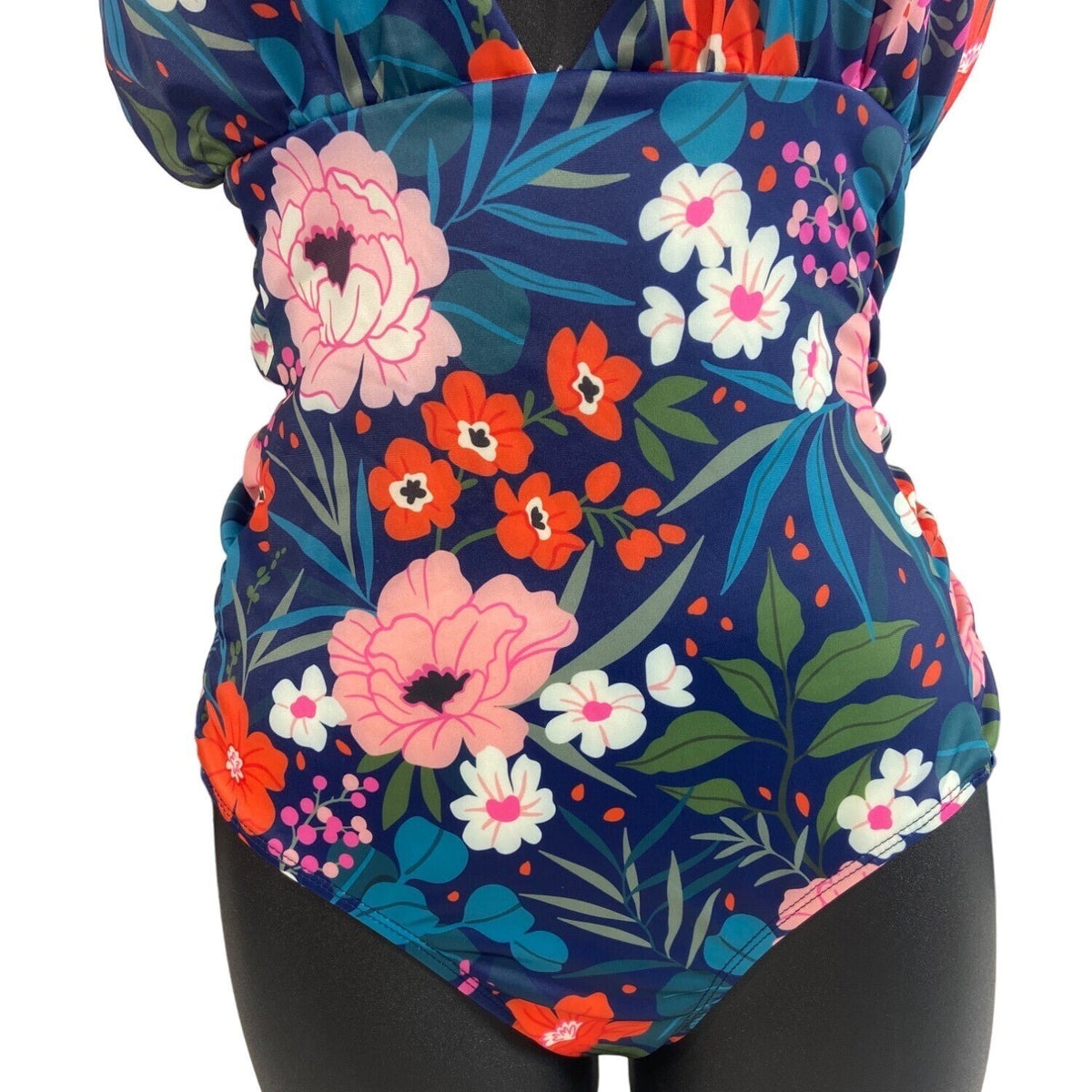 7am-7am Women's Multicolored One Piece Floral Swimsuit Sz M