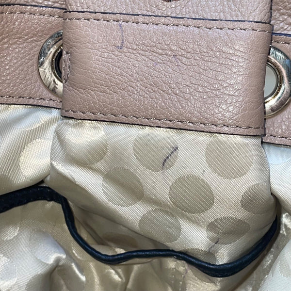 Kate Spade Women’s Brown & Black Leather Snap Closure Bucket Bag