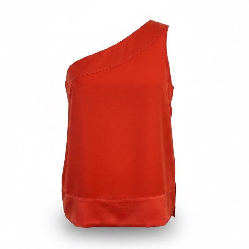 Banana Republic Womens Red One-Shoulder Tank Top Lightweight Elegant Size S