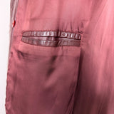 Tfc Women Maroon 100% Genuine Leather Belted Trench Coat Lined With Rayon Sz 8