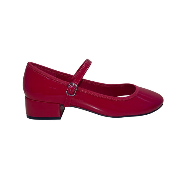 Madden Girl Women’s Red Patent Low Block Heel Tutu Mary Jane Shoes Size 7