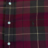 Ralph Lauren Red Plaid Cotton Button-Down Shirt Long Sleeve Classic Fit Sz XL