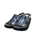 Clarks Women’s Metallic Silver Leather Lexi Marigold Q Sandals Size 7.5